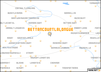 map of Bettancourt-la-Longue