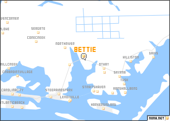 map of Bettie