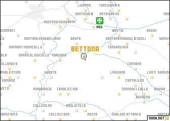 map of Bettona