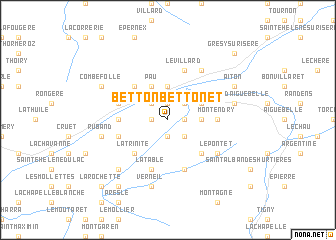 map of Betton-Bettonet