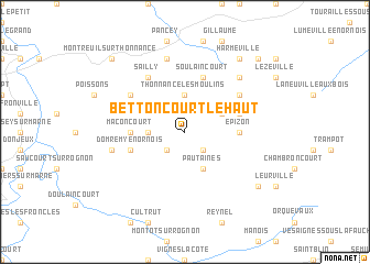 map of Bettoncourt-le-Haut