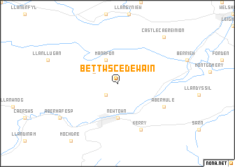map of Bettws Cedewain