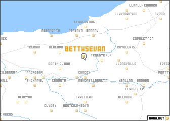 map of Bettws-Evan