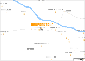 map of Beufordtown