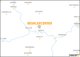 map of Beuhler Corner