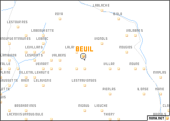 map of Beuil