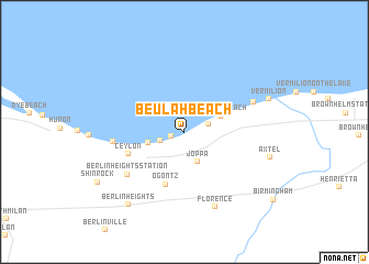 map of Beulah Beach