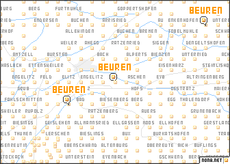 map of Beuren