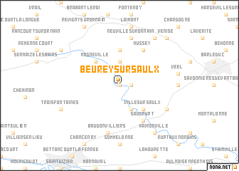 map of Beurey-sur-Saulx