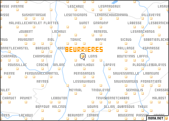 map of Beurrières