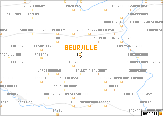 map of Beurville