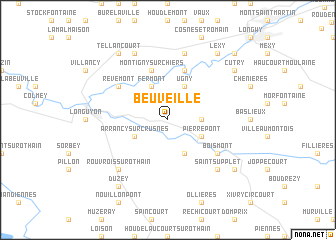 map of Beuveille