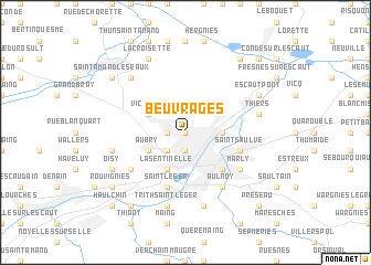 map of Beuvrages