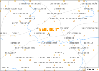 map of Beuvrigny