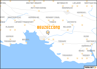 map of Beuzec-Conq