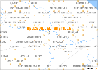 map of Beuzeville-la-Bastille