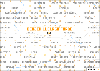 map of Beuzeville-la-Giffarde