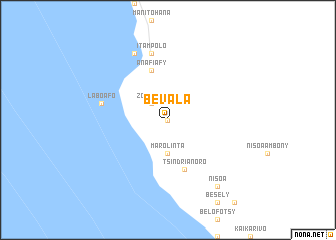 map of Bevala