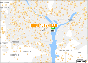 map of Beverley Hills