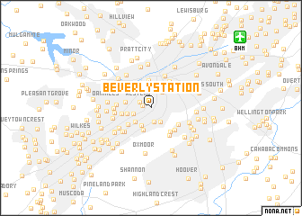 map of Beverly Station