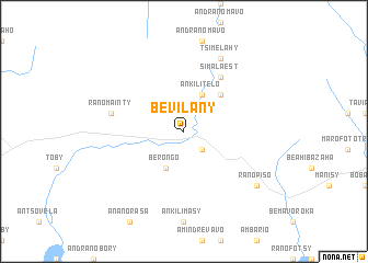 map of Bevilany