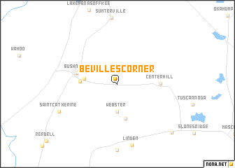 map of Bevilles Corner