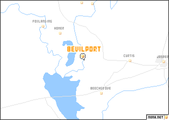 map of Bevilport