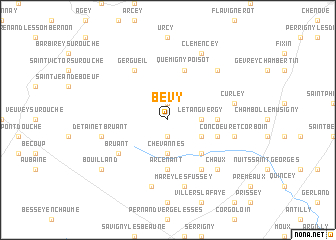 map of Bévy