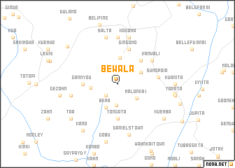 map of Bewala