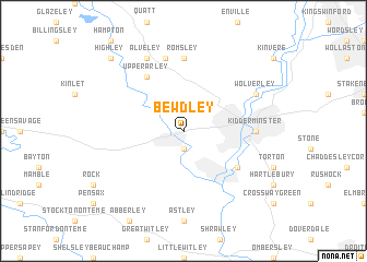 map of Bewdley