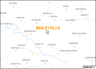 map of Bewleyville