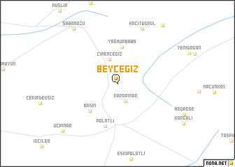 map of Beyceğiz