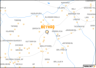 map of Beyḩaq