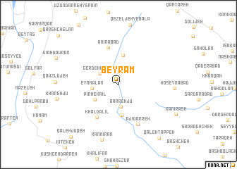 map of Beyrām