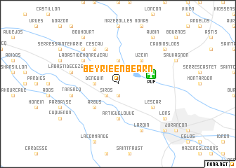 map of Beyrie-en-Béarn