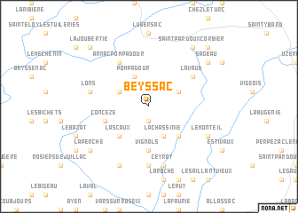 map of Beyssac
