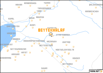 map of Beyt-e Khalāf