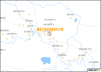 map of Bëyuk Dekkya
