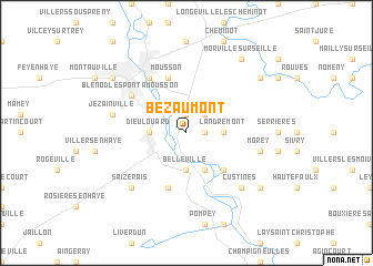 map of Bezaumont