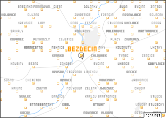 map of Bezděčín