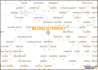 map of Bezděčí u Trnávky