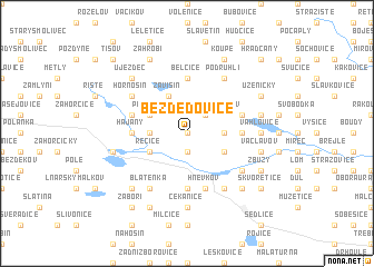 map of Bezdědovice