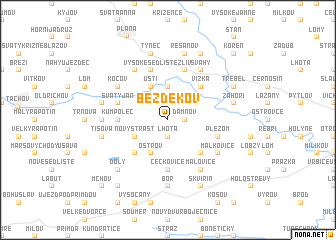 map of Bezděkov