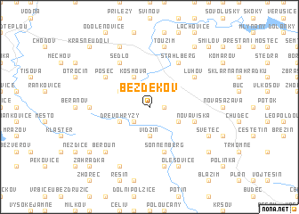 map of Bezděkov