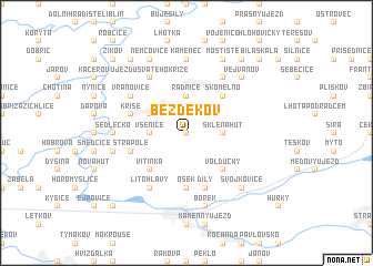 map of Bezděkov