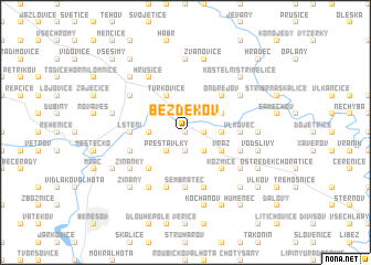 map of Bezděkov