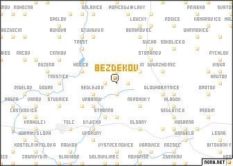 map of Bezděkov