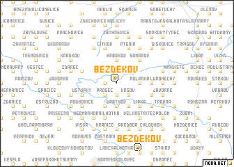 map of Bezděkov