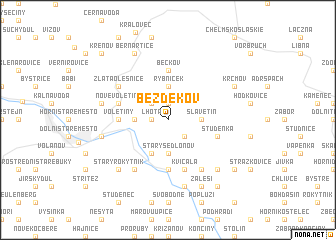 map of Bezděkov