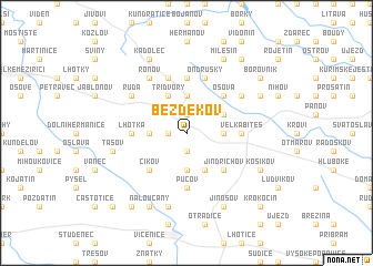 map of Bezděkov